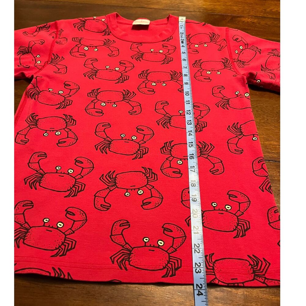 HANNA ANDERSSON Boys Red Crab Pajama Top 100% Organic Cotton – Size Small - Picture 3 of 9
